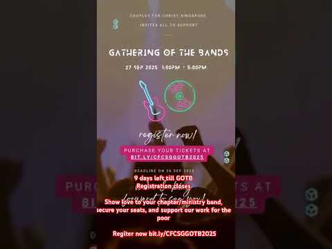 9 days left till GOTB Registration closes. Regiter now bit.ly/CFCSGGOTB2025  #cfcancop #cfc